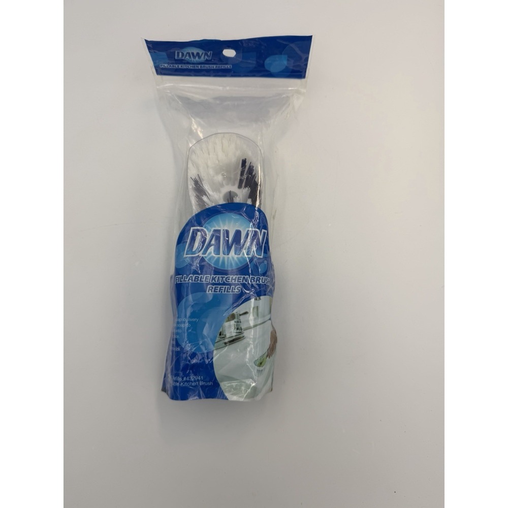 Dawn Fillable Kitchen Brush Refills 2 Pack Soap Dispensing Replacement Heads NEW
